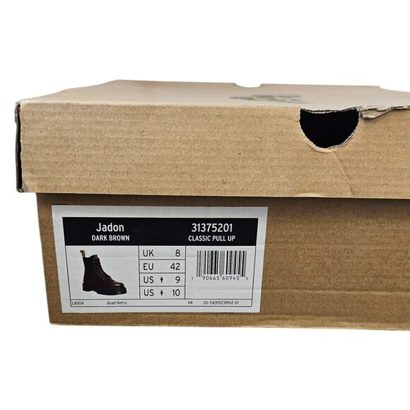 Dr. Martens Womens Jadon Classic Pull Up Boots, Leather, Dark Brown, Size 10 - Picture 4 of 8